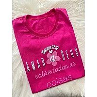 Camiseta Feminina Amar a Deus - Pink