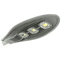 Luminária LED pública 150W cinza COB 6500k bivolt IP66 INMETRO.