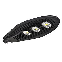 Luminária LED pública 150W preto COB 6500k bivolt IP66 Inmetro.