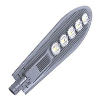 Luminária LED pública 250W cinza COB 6500k bivolt IP66 Inmetro.