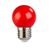 Lâmpada led bolinha G45 3w decorativa vermelha E27 127v Galaxy.