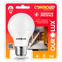 Lâmpada Inteligente Controled 9W c/ Sensor de Presença 6.500K bivolt.
