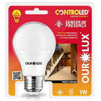 Lâmpada Inteligente Controled 9W c/ Sensor de Presença 2.700K bivolt.