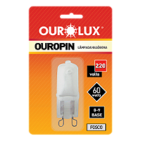 Lâmpada Halógena Ouropin G9 60W 220V Fosca.