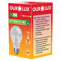Lâmpada Eco Halógena Clara H150 120W 220V.