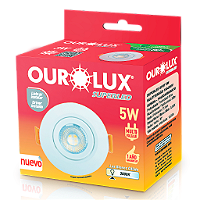 Superled Mini Spot 5W 3000K redondo bivolt.