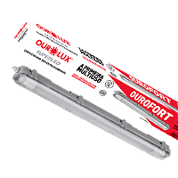 Luminária Hermética Ourofort IP65 LED 1X9/10W para T5 e T8.