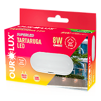 Luminária Tartaruga LED 8W bivolt 2700K IP65.