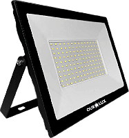 Superled Projetor Slim 100W SMD Preto 8.000 lúmens 3000K IP65 bivolt.