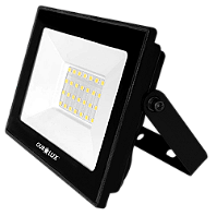 Superled Projetor Slim 30W SMD Preto 2.400 lúmens 6500K IP65 bivolt.
