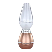 Luminária de mesa led Lampião com entrada USB 3000K 1,5W bivolt 20,4XØ7,2cm policarbonato rose.