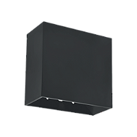 Luminária arandela direcionável 4W 3000K preta IP65.