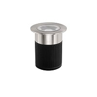 Embutido de solo chão LED focco redondo 30º externo 3000K 5W bivolt Ø6,5X5,6cm alumínio inox IP67.