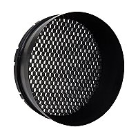 Acessório kit grade antiofuscante para spot flow AR111 alumínio e ABS preto.