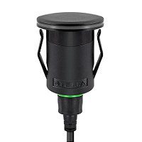 Balizador de solo chão LED Way Ring redondo externo 3000K 1W 24V IP67 360º Ø4,1X7,3cm policarbonato preto.