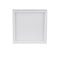 Plafon de sobrepor LED Deep recuado quadrado 3000K 22W bivolt 25,3X25,3X4,5cm policarbonato branco.