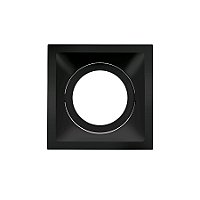 Plafon de embutir Square recuado quadrado PAR30 14x14x7,7cm alumínio preto.