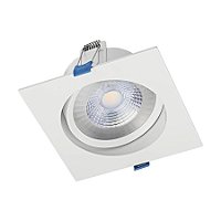 Plafon de embutir LED Easy recuado quadrado 30° 4000K 12W bivolt 14X14X7cm ABS branco.