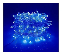 Pisca de Natal 100 Leds e fio Azul 8 Funções 8 Metros 127V.