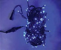 Pisca de Natal 100 Leds Azul 8 Funções fio verde conector macho e fêmea 10 Metros 220V.