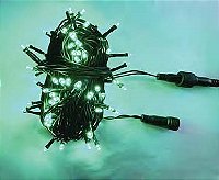 Pisca de Natal 100 Leds Verde 8 Funções fio verde conector macho e fêmea 10 Metros 220V.
