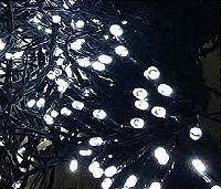 Pisca de Natal 300 Leds Branco Frio 8 Funções fio Ø1,8mm verde IP65 conector macho e fêmea 30 Metros 220V.
