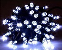 Pisca 100 LEDS Branco e fio verde Ø1,8mm com 20 Strobos brancos IP65 Externo 220V 10 metros.