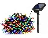 Pisca 100 LEDS Colorido Solar 10 metros IP65 Externo.