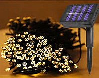Pisca 100 LEDS Branco Quente Solar 10 metros IP65 Externo.