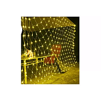 Cortina rede De Natal 96 LEDS Luz Branco quente 8 Funções 3,00m x 0,40m 127V.