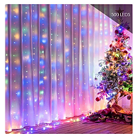 Cortina De Natal 500 LEDS Colorido 8 funções 3mx2,5m 127V.