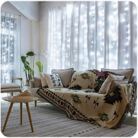 Cortina com 300 LEDs Branco frio 3mx2m 8 funções 220V.