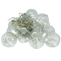 Cascata com 108 LEDs Branco Quente com bola na ponta 8 funções tomada macho e fêmea 2,5 metros 127V.