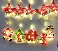 Cascata com 135 LEDs Branco Quente fio de fada PVC figuras natalinas 3 metros bivolt.