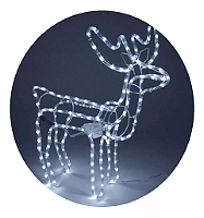Armação Rena macho médio LED Branco frio com movimento 220V IP44 uso externo.