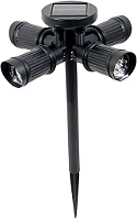 Espeto De Jardim LED Solar 10W Branco Frio 6500k IP67 4 luminárias.