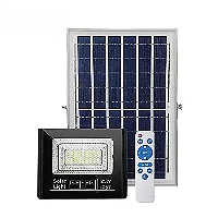Refletor LED solar com controle 25w auto recarregável 3000K IP67.