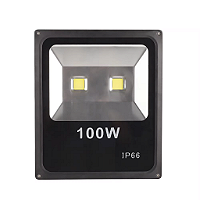 Refletor holofote LED COB 100w 3000K a prova d'água IP66 bivolt.