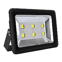 Refletor holofote LED COB 300w preto 3000K branco quente IP66.