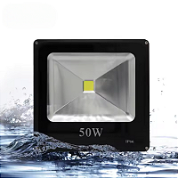 Refletor holofote LED COB 50w preto Verde IP66.
