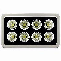 Refletor holofote LED Ultra COB cinza 400w 6500K branco frio IP66.