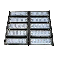 Refletor Industrial holofote modular LED 500W 3000K branco quente IP67.