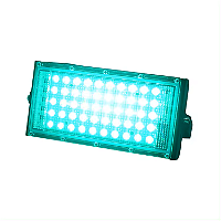 Refletor industrial led modular 50W verde bivolt IP67.