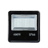 Refletor LED 400W Preto SMD 3000K branco quente IP66.