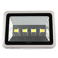 Refletor Cinza LED COB 200W 6500K branco frio IP66 bivolt.