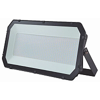 Refletor Ultra LED 600W preto 6500K branco frio SMD IP66 bivolt.