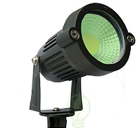 Espeto de Jardim LED COB verde 5W IP67 bivolt.