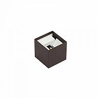 Arandela de Parede LED Flap Quadrado Facho Ajustável externo 3000K 6W Bivolt 10x10x10cm Alumínio Café.