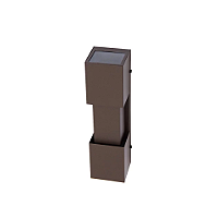 Arandela de Parede Madri média 25x8x10,5cm Alumínio e Vidro Café para 2 lâmpadas.