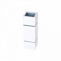 Arandela de Parede Paris Retangular externo 35x11x11cm Alumínio e Vidro Branco.